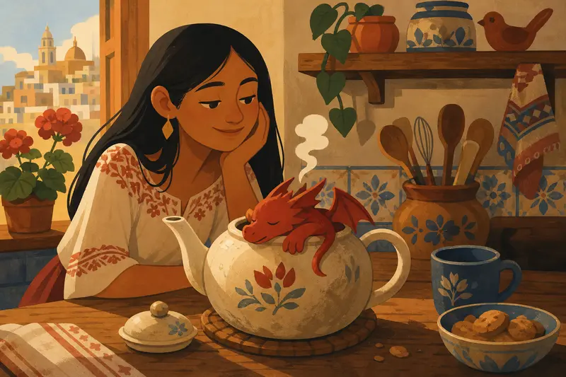 Cover illustration for The Sleepiest Dragon in Lima, A1 Spanish story