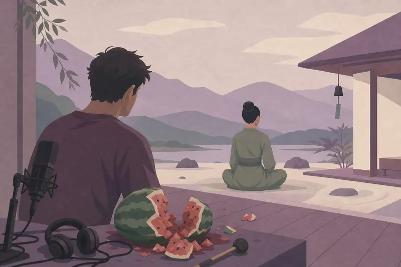Cover illustration for Recording Silence, C2 Spanish story
