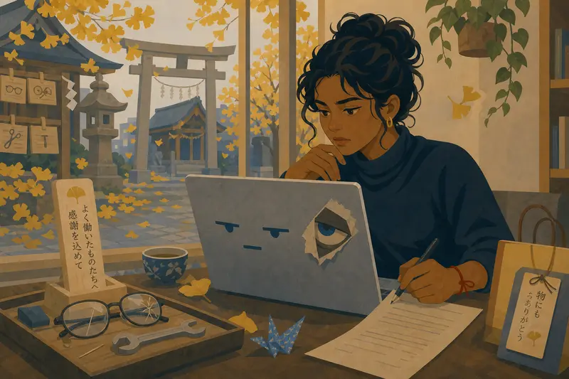 Cover illustration for A Funeral for Faithful Things, C1 Spanish story