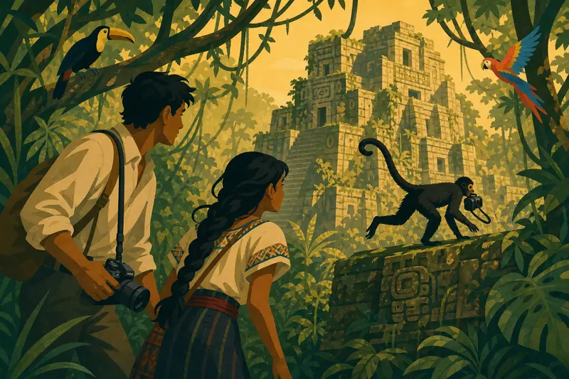 Cover illustration for The Thief with Golden Eyes, A1 Spanish story
