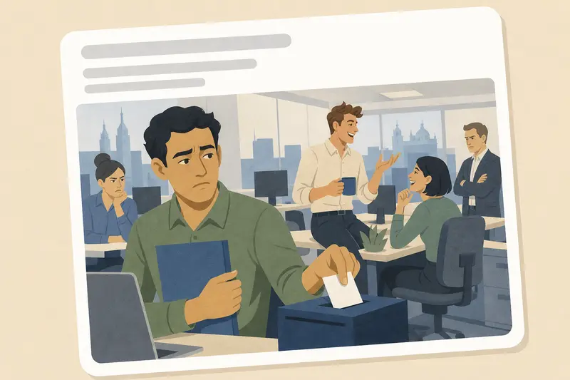 Cover illustration for AITJ for reporting my charismatic colleague to HR for 'time theft' when he still hits all his sales targets?, C1 Spanish story