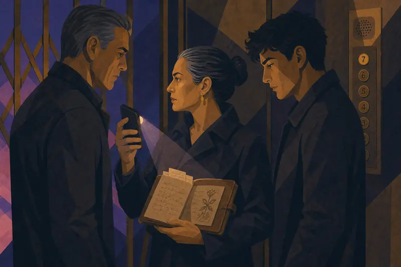 Cover illustration for Between Floors, C1 Spanish story