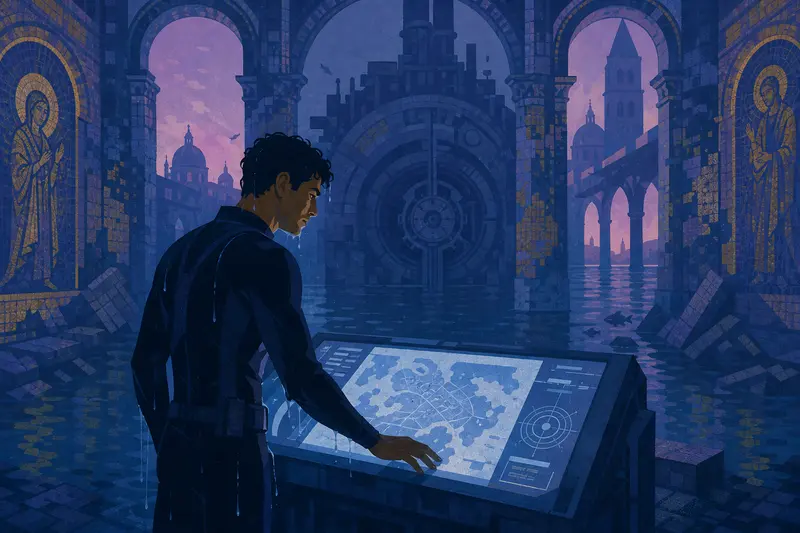 Cover illustration for The Lines No One Draws, C1 Spanish story