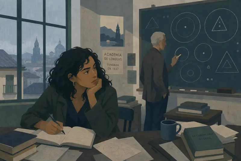 Cover illustration for The First Circle, B1 Spanish story