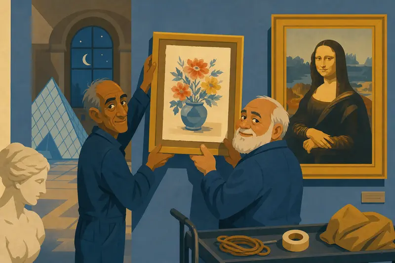Cover illustration for Masterpiece Adjacent, C1 Spanish story
