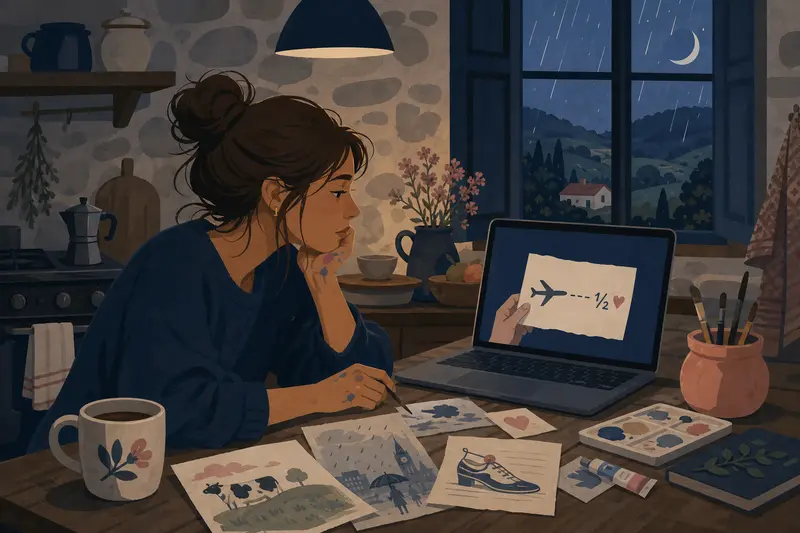 Cover illustration for Half an Airplane, A2 Spanish story