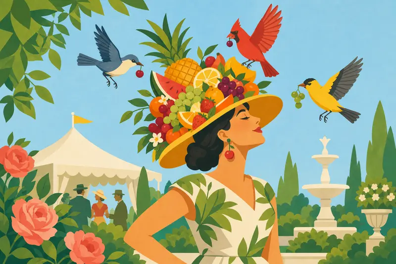 Cover illustration for The Lady with the Delicious Hat, A2 Spanish story