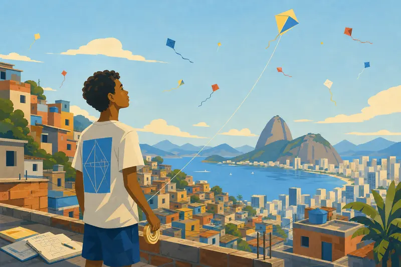 Cover illustration for The Kite Physicist, C1 Spanish story
