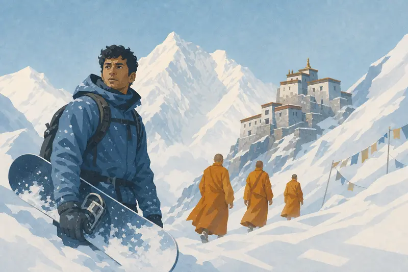 Cover illustration for The Weightless Step, B1 Spanish story