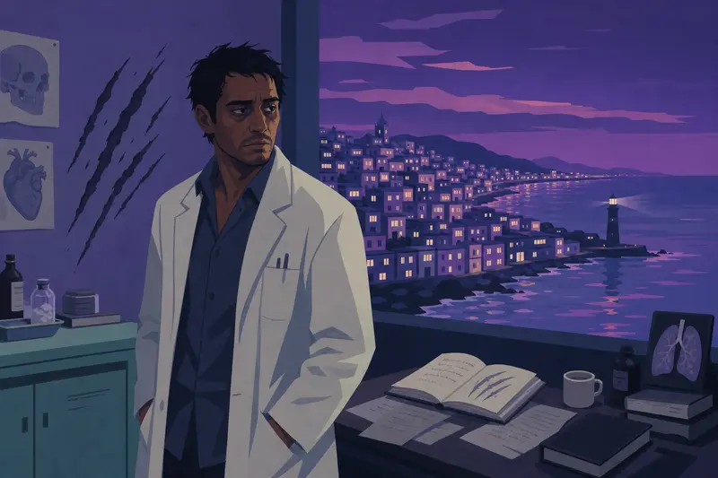 Cover illustration for The City That Could Not Close Its Eyes, C1 Spanish story