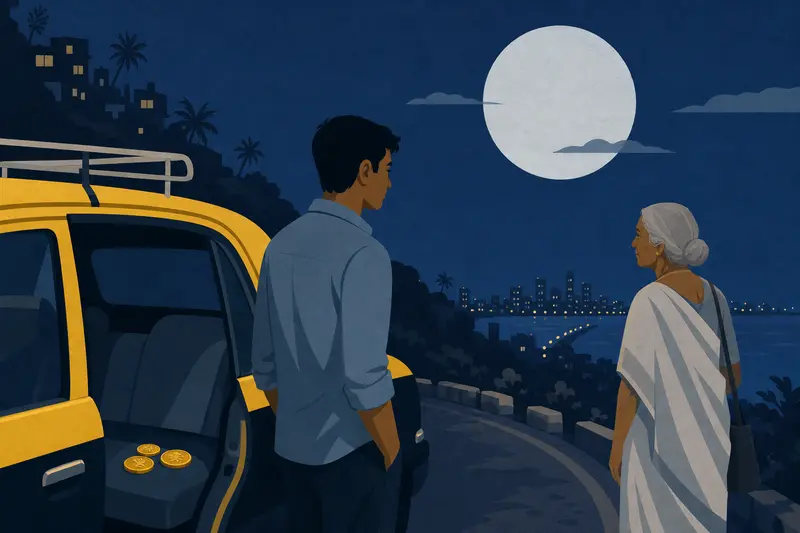 Cover illustration for Three Gold Coins to the Moon, A2 Spanish story