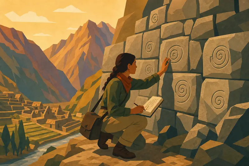 Cover illustration for The Spiral Beneath the Stones, B2 Spanish story