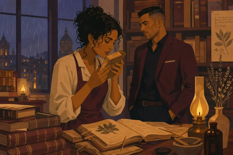Cover illustration for The Archivist Who Could Smell Time, C1 Spanish story