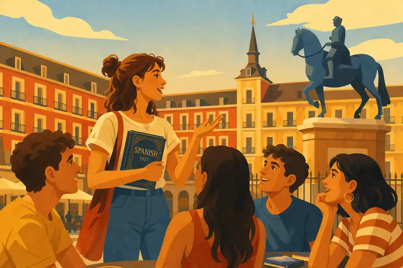 Cover illustration for The Coolest Word in Madrid, B2 Spanish story