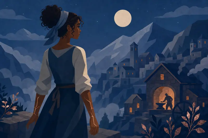 Cover illustration for The Girl Built to Last Forever, B2 Spanish story