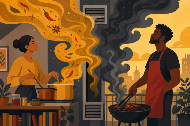 Cover illustration for The War of Smoke and Spice, B2 Spanish story
