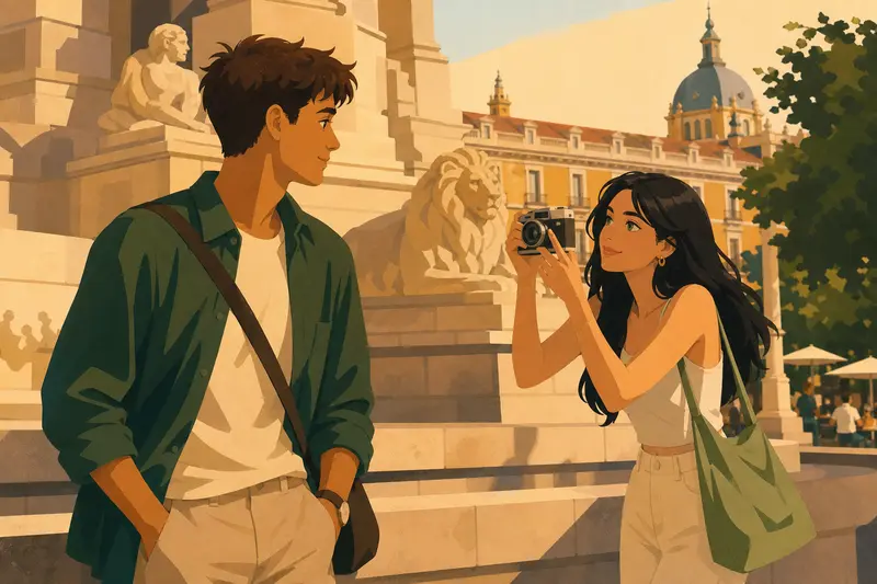 Cover illustration for More Than a Photo, A1 Spanish story