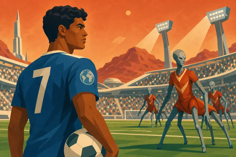 Cover illustration for Four Legs and a Football, A2 Spanish story