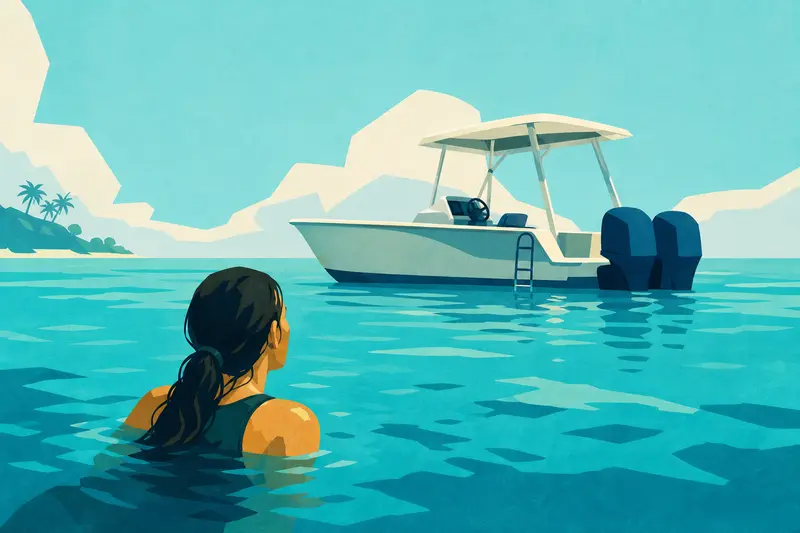 Cover illustration for The Empty Boat, A1 Spanish story