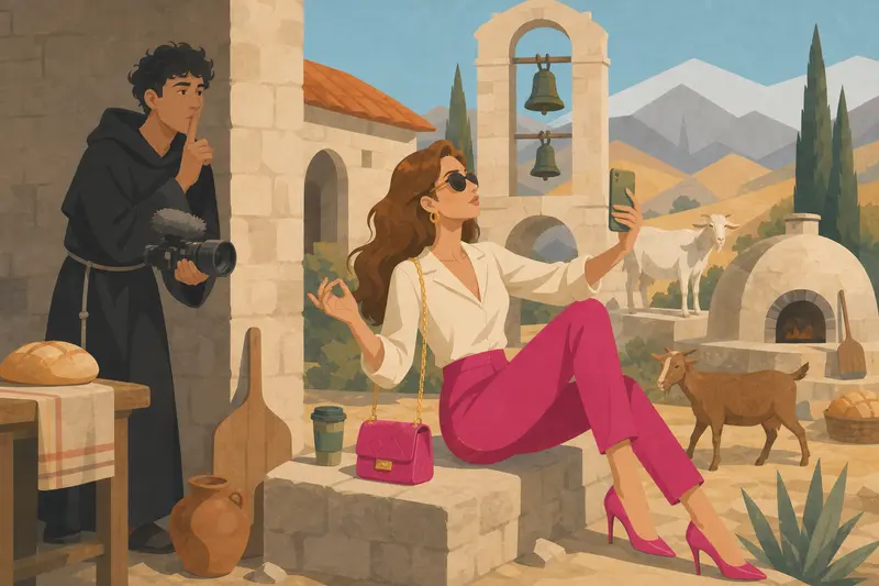 Cover illustration for The Silent Content Empire, C1 Spanish story