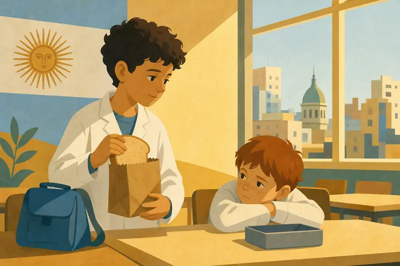 Cover illustration for Half a Loaf, A0 Spanish story