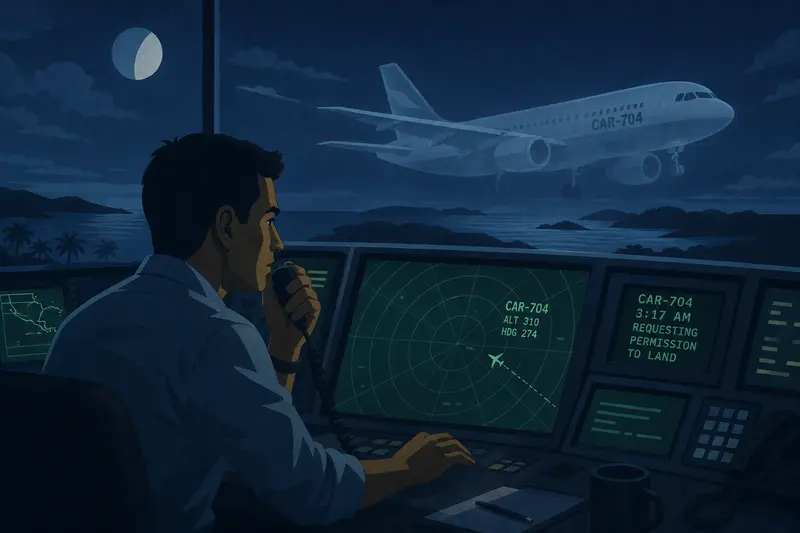 Cover illustration for The Ghost of Flight 704, C1 Spanish story