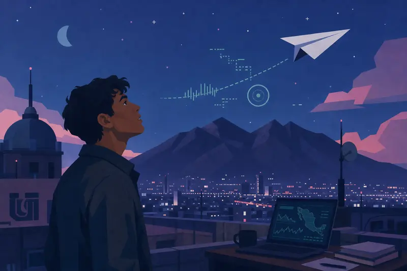 Cover illustration for The Shape the Air Won't Release, B2 Spanish story