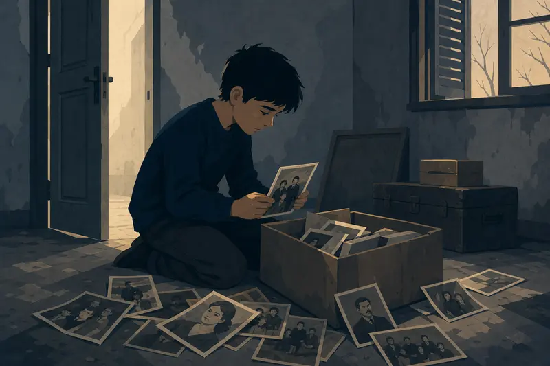 Cover illustration for The Photos That Move, A1 Spanish story