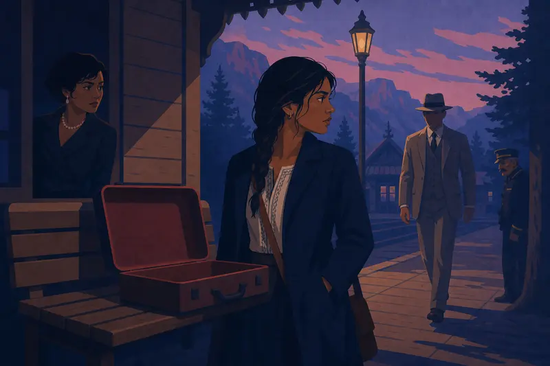 Cover illustration for The Empty Suitcase, A2 Spanish story
