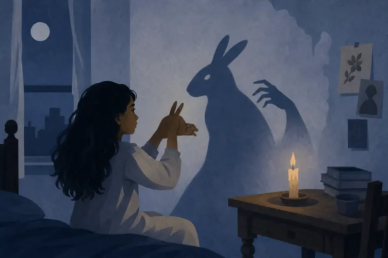 Cover illustration for The Shadow's Hand, A0 Spanish story