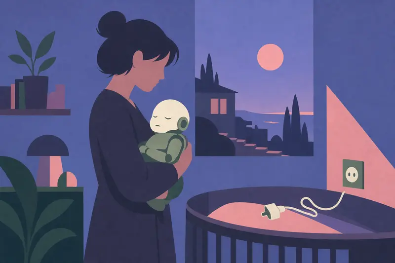 Cover illustration for The Quiet Baby, A1 Spanish story