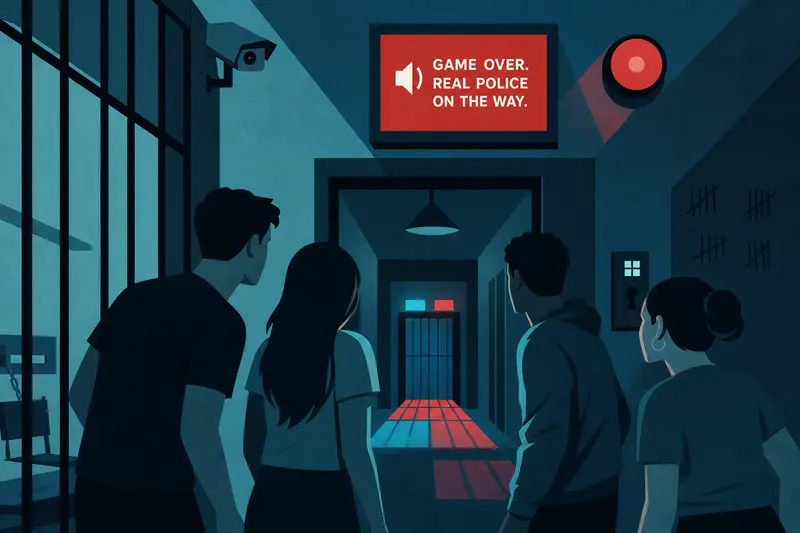 Cover illustration for No Way Out, B1 Spanish story