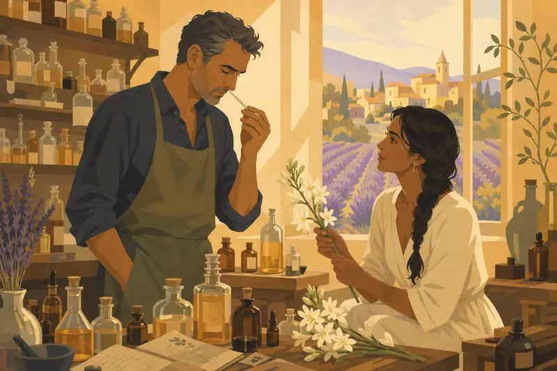 Cover illustration for The Last Nose of Grasse, C1 Spanish story