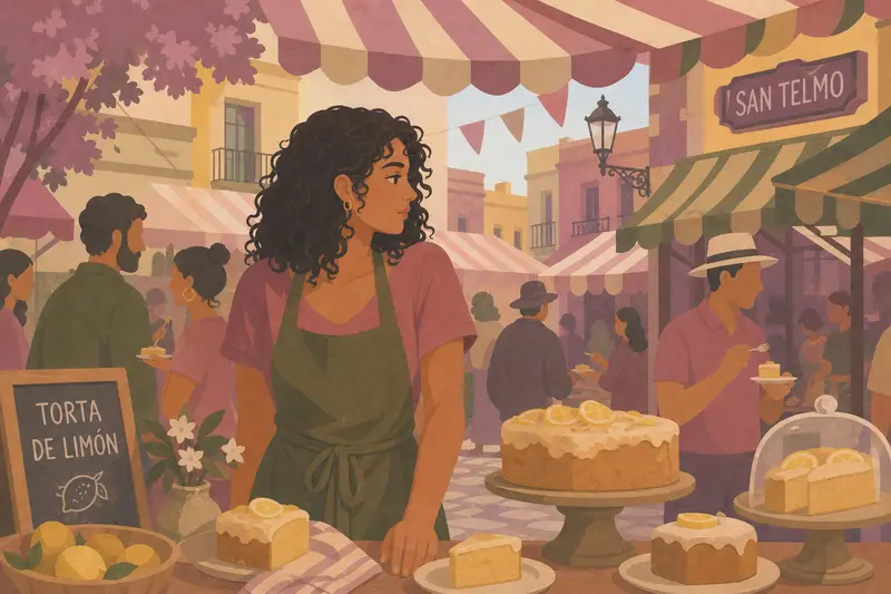 Cover illustration for Sugar and Silence, A1 Spanish story