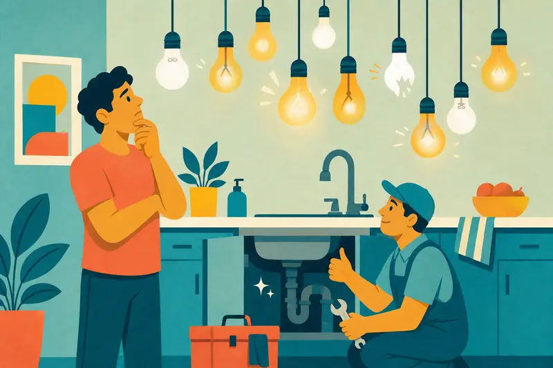 Cover illustration for The Faucet Works Fine, A1 Spanish story