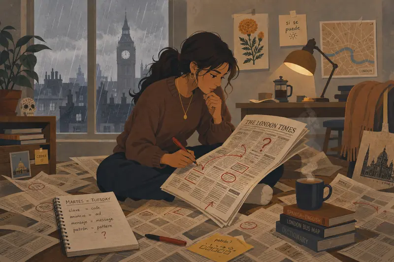 Cover illustration for The Tuesday Code, B1 Spanish story