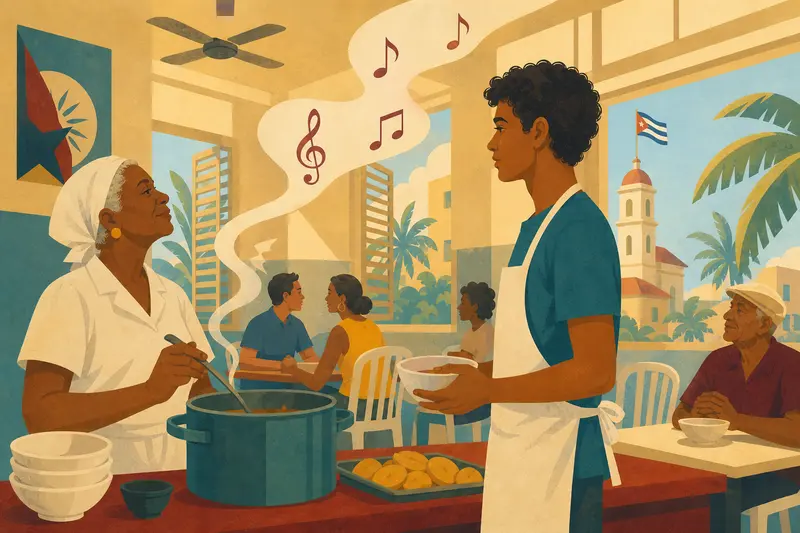 Cover illustration for A Duet Forty Years Late, A2 Spanish story