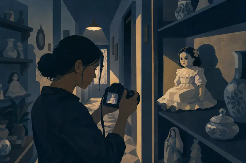 Cover illustration for What the Camera Saw, B2 Spanish story
