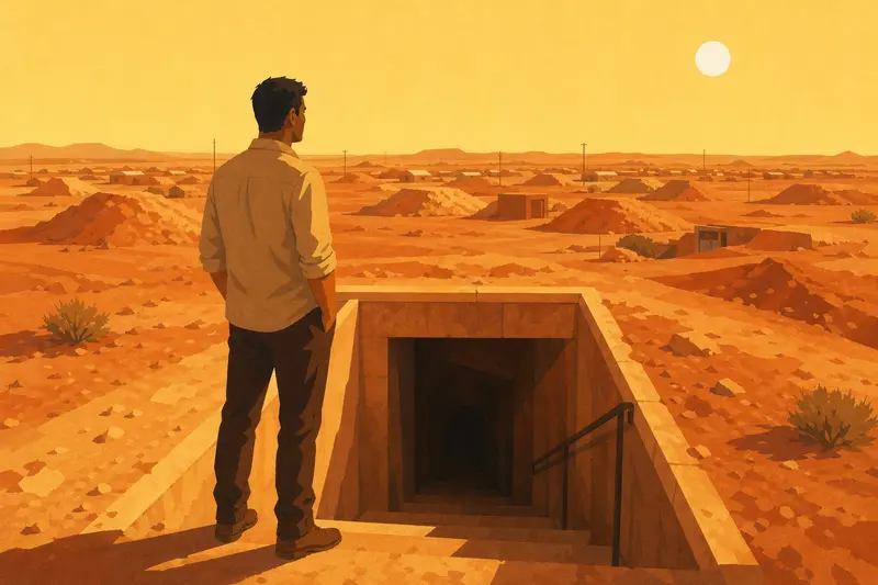 Cover illustration for The Sun Beneath the Dust, C1 Spanish story