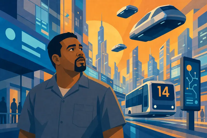 Cover illustration for Bus Number 14, A2 Spanish story