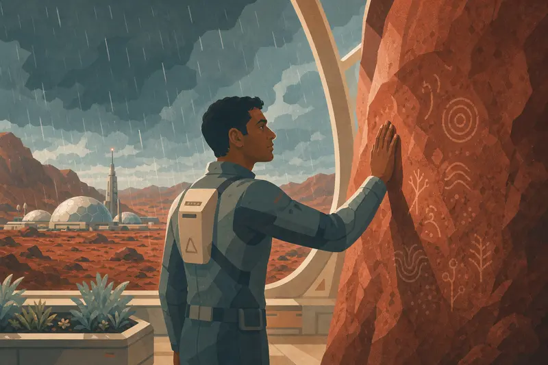 Cover illustration for What the Rocks Remember, B2 Spanish story