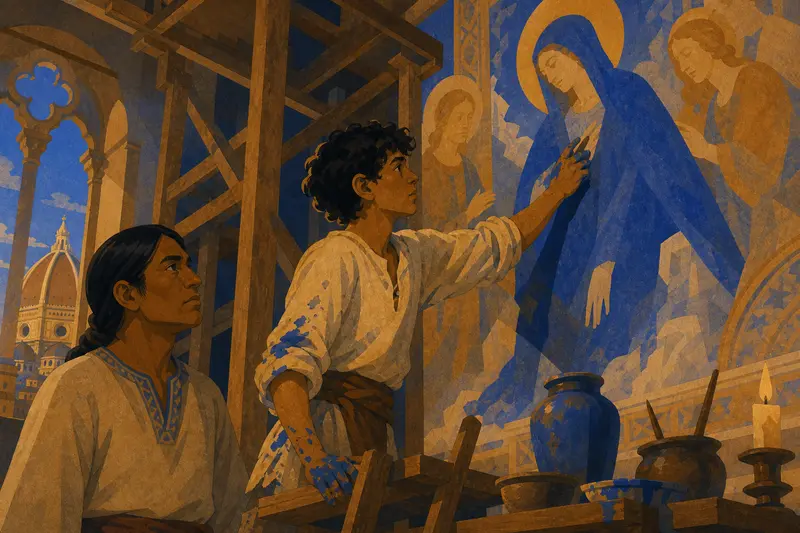Cover illustration for The Blue That Forgives, B2 Spanish story