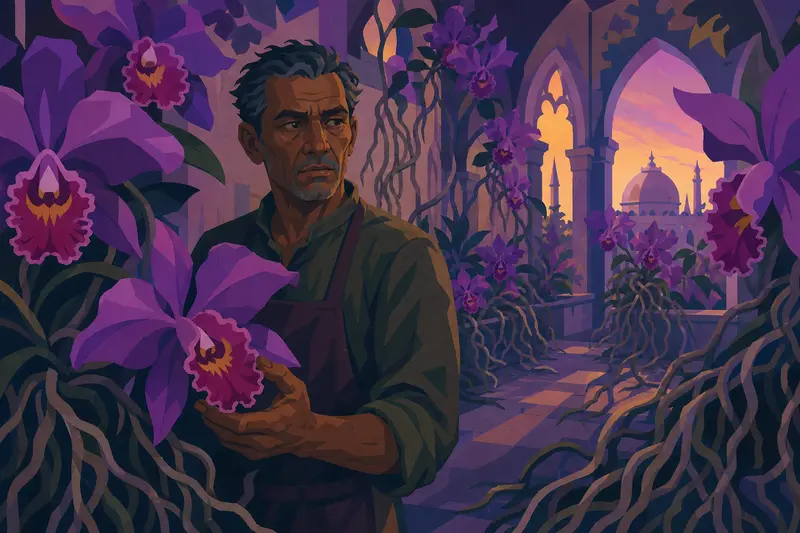 Cover illustration for The Whispering Garden, C1 Spanish story