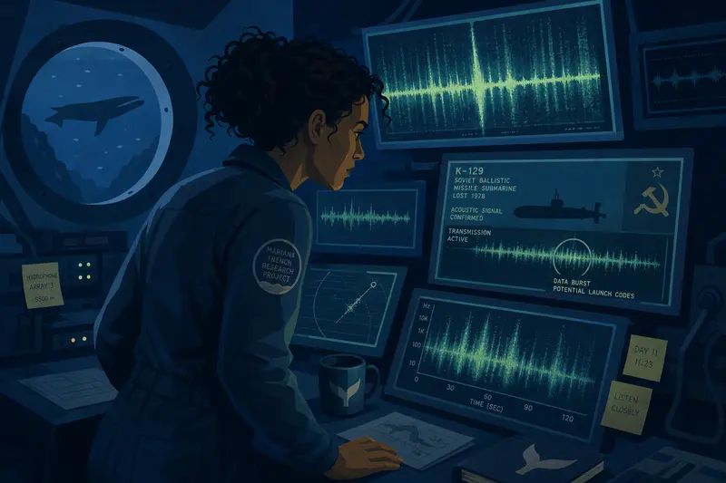 Cover illustration for The Ghost Frequency, C1 Spanish story