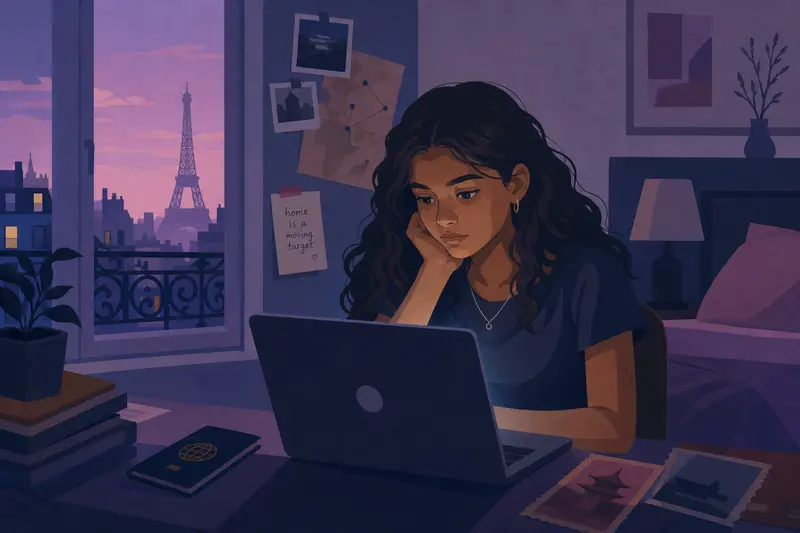 Cover illustration for The Girl from Nowhere, B2 Spanish story