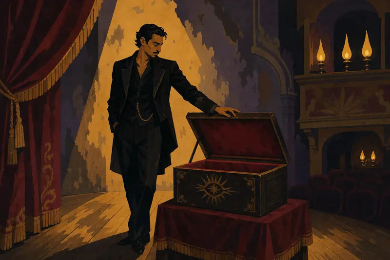 Cover illustration for The Last Trick at the Olvera, C1 Spanish story
