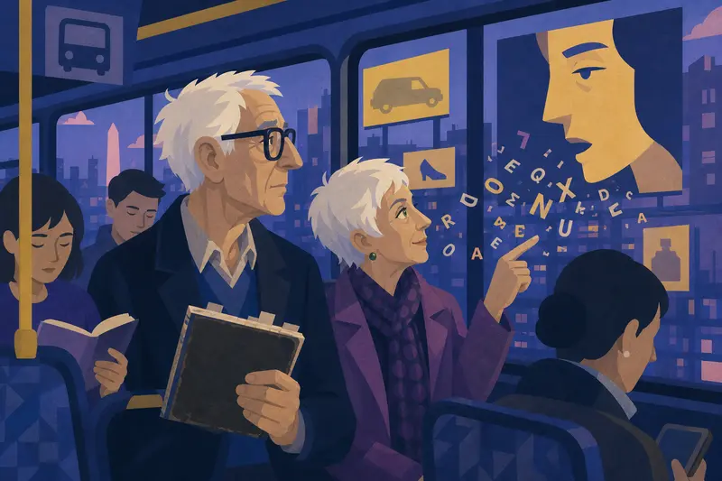 Cover illustration for Reading Lessons at Forty Kilometers an Hour, B1 Spanish story