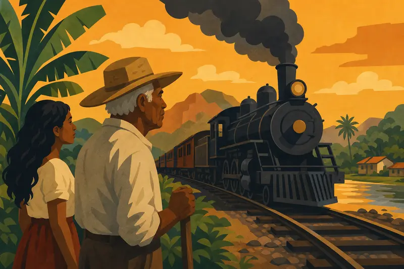 Cover illustration for The Iron Monster That Eats Coal, A2 Spanish story