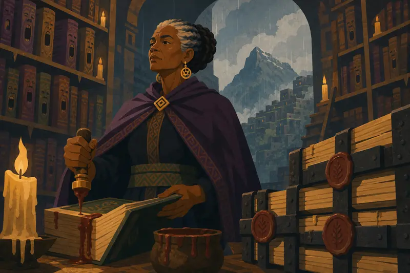 Cover illustration for Three Days of Wax and Iron, B2 Spanish story