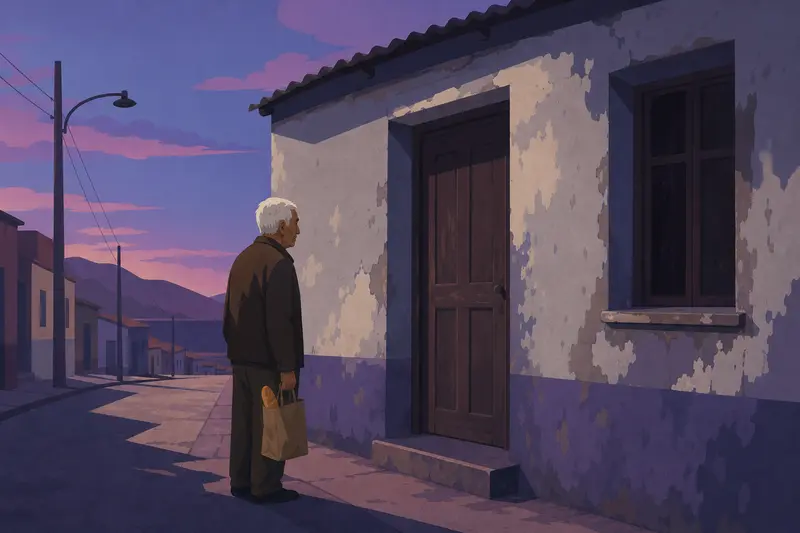 Cover illustration for The House Waits, A0 Spanish story